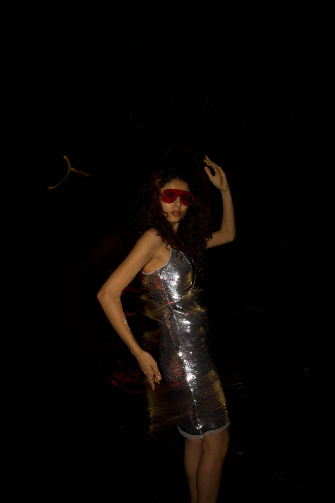 PLATINUM SEQUIN MINI - dash and dot dash and dot