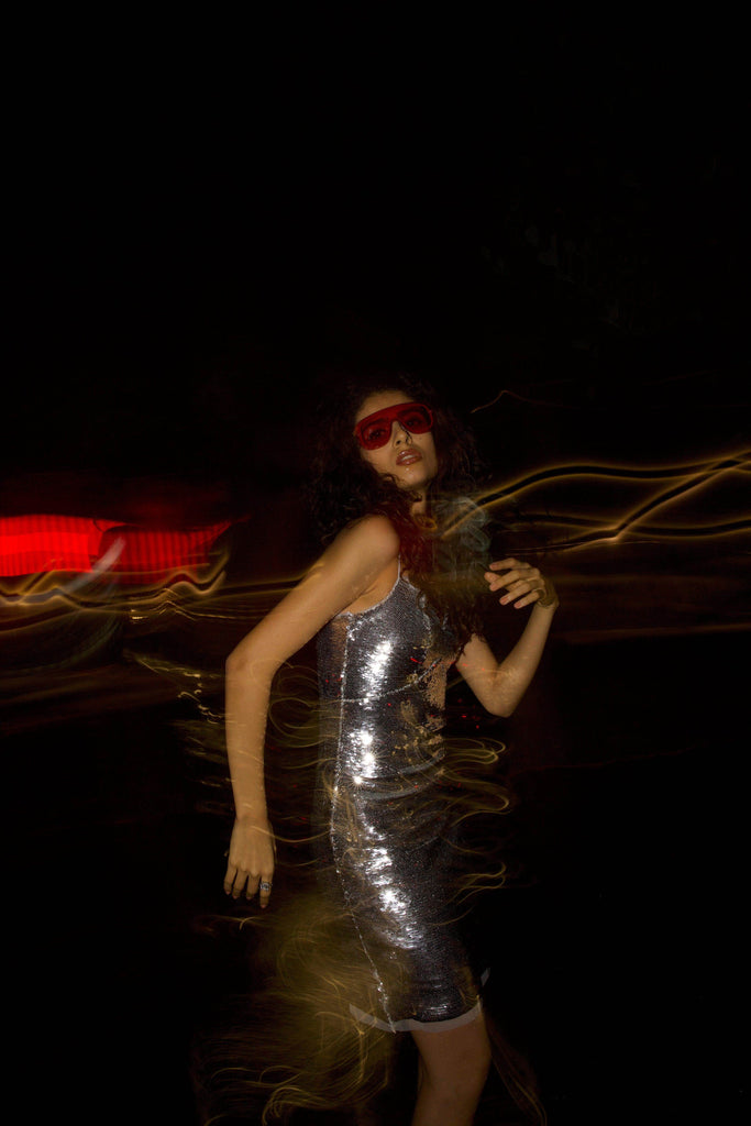 PLATINUM SEQUIN MINI - dash and dot dash and dot