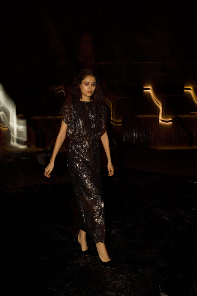 PAISLEY SEQUIN DRESS - dash and dot dash and dot