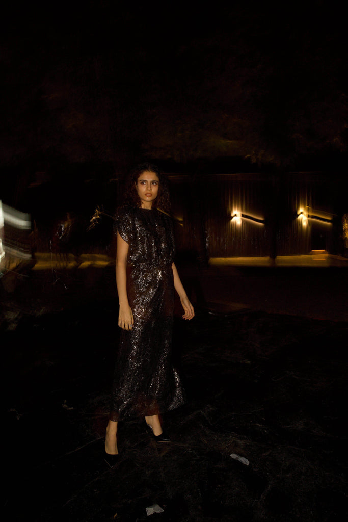 PAISLEY SEQUIN DRESS - dash and dot dash and dot