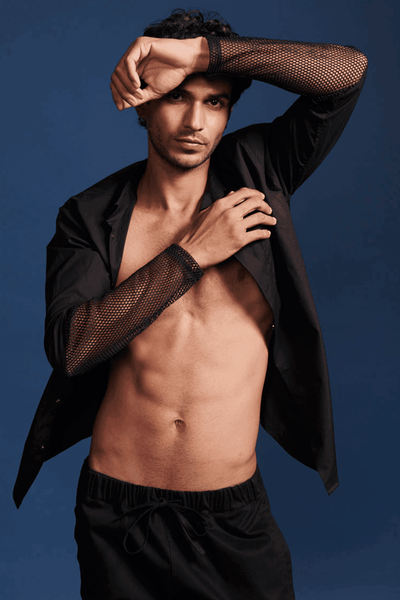 MESH CUFF SHIRT - dash and dot