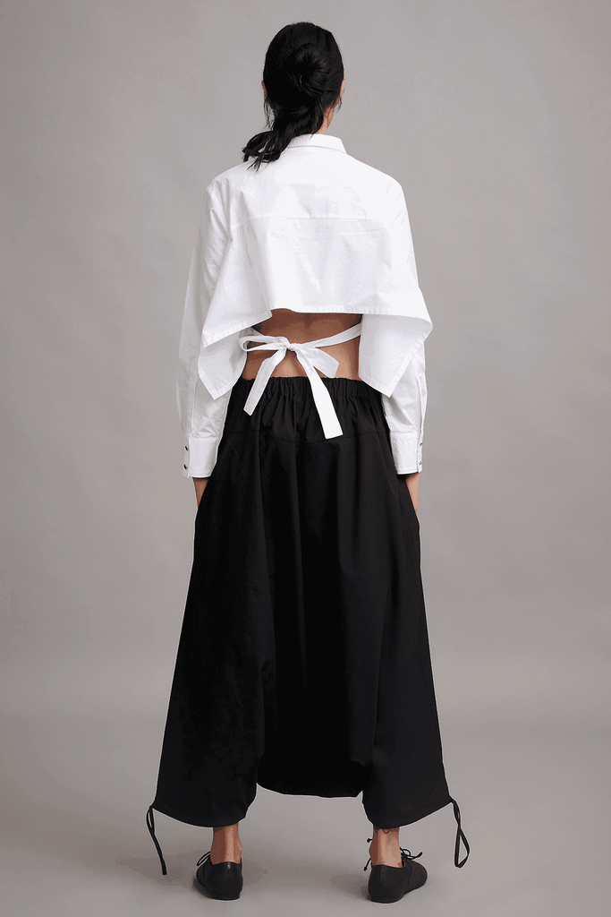 BACK TIE CROP SHIRT - dash and dot dash and dot