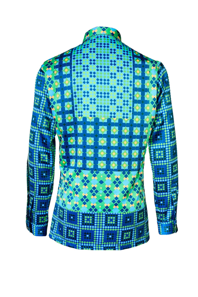 TILE PRINT SHIRT - dash and dot dash and dot