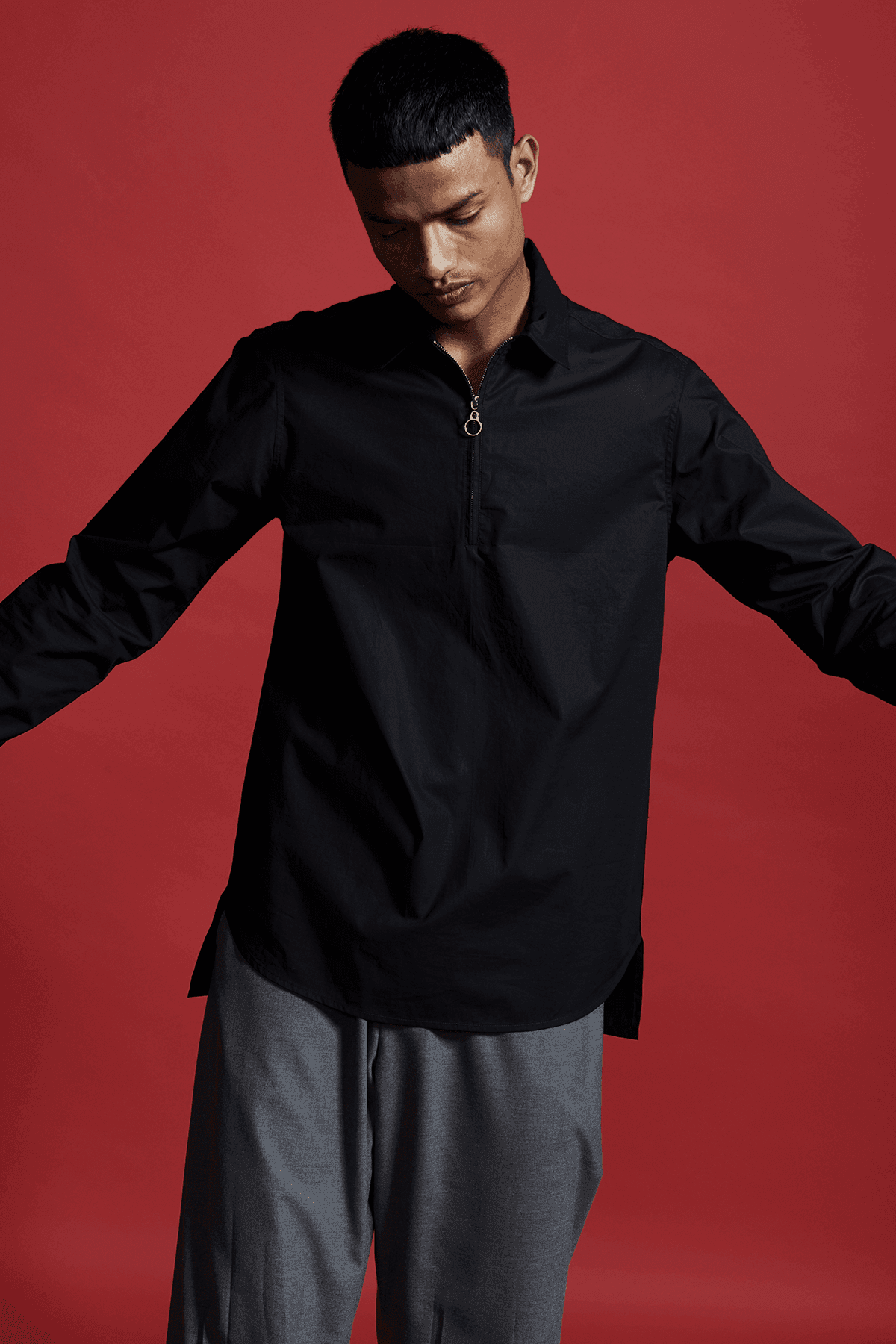 ZIP FRONT POPOVER - dash and dot