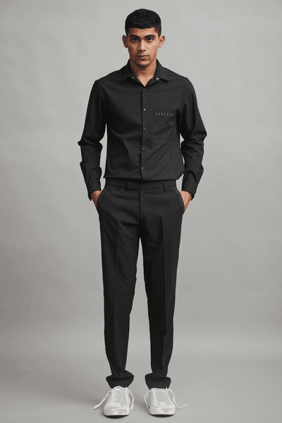 BLACK STAPLE PANT - dash and dot