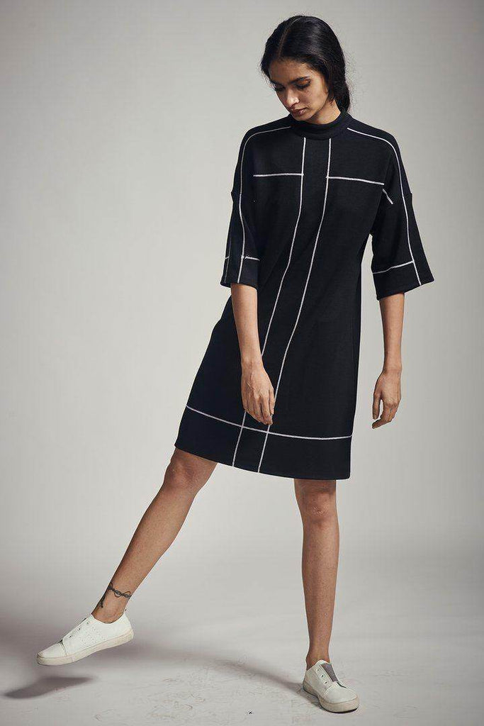 HIGH NECK DRESS - dash and dot dash and dot