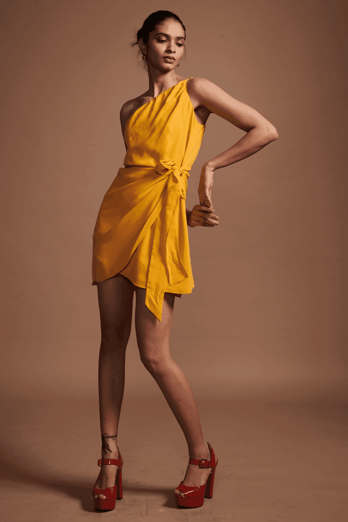 GRECIAN WRAP DRESS - dash and dot dash and dot