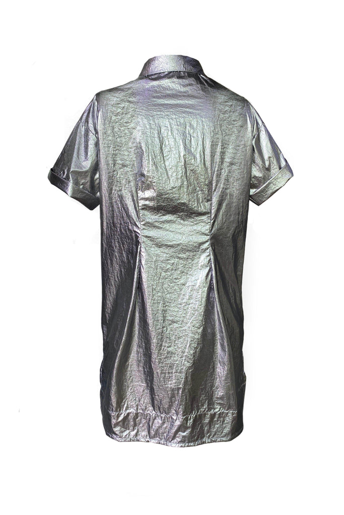 METALLIC SHIRT DRESS - dash and dot dash and dot