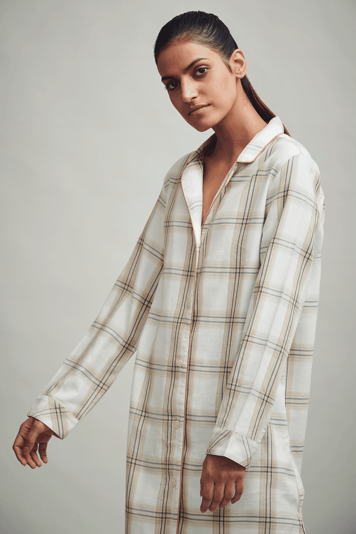 PLAID SHIRT DRESS - dash and dot