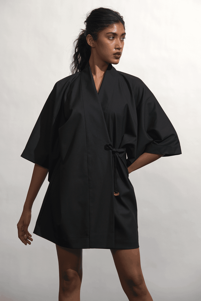 LINEN KIMONO DRESS - dash and dot dash and dot