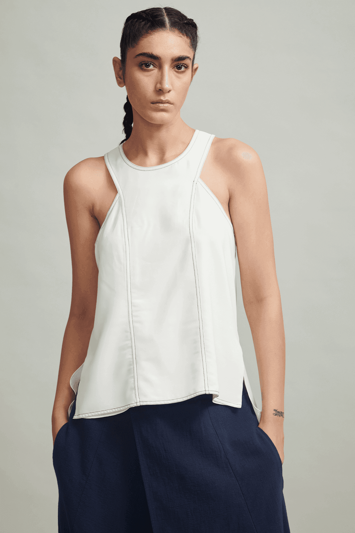 CONTRAST STITCH TOP - dash and dot