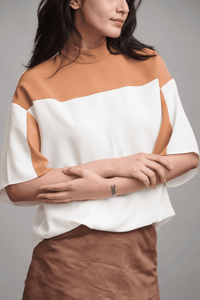 COLOUR BLOCK BLOUSE - dash and dot dash and dot