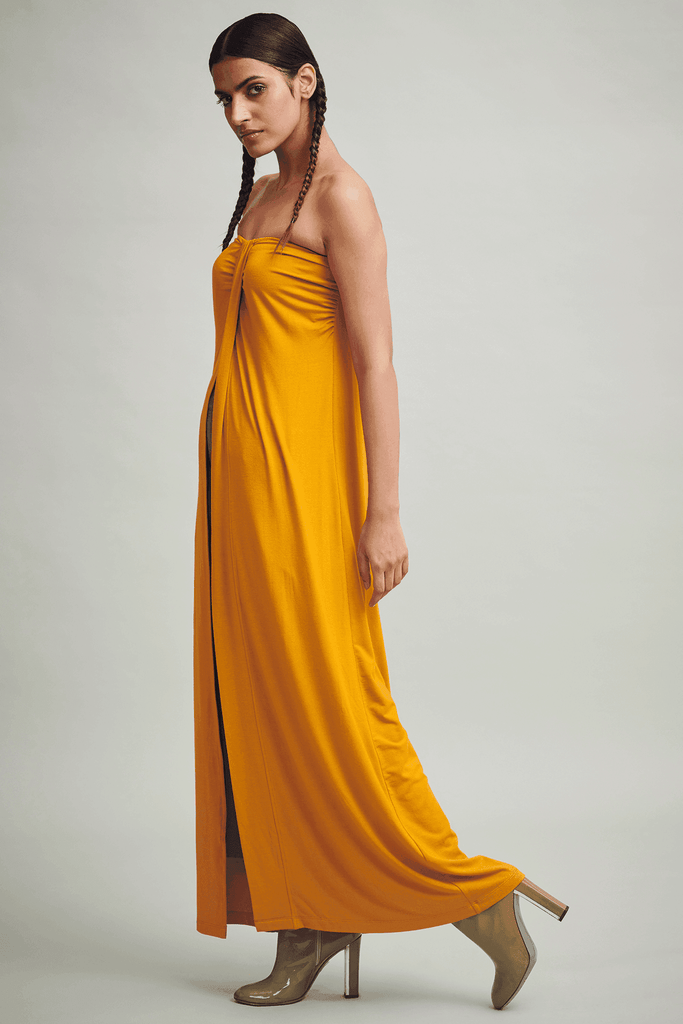 STRAPLESS TWISTED LONG TOP - dash and dot dash and dot