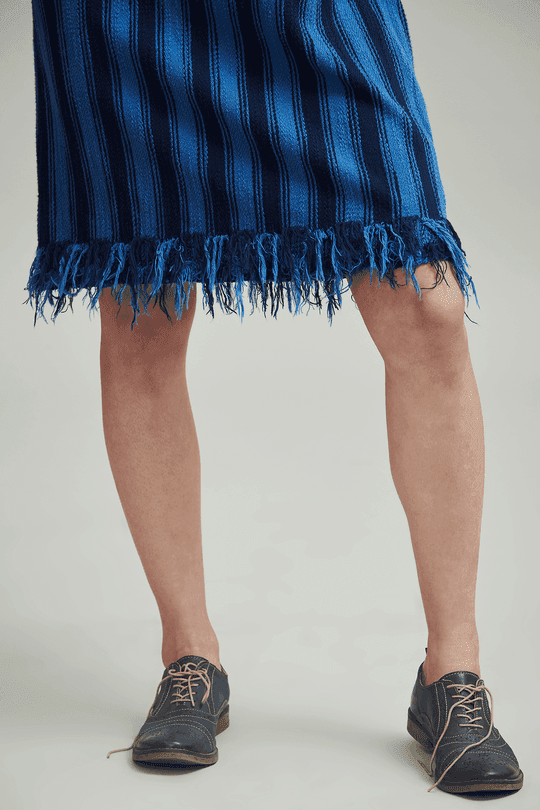 INDIGO STRIPE DRESS - dash and dot dash and dot