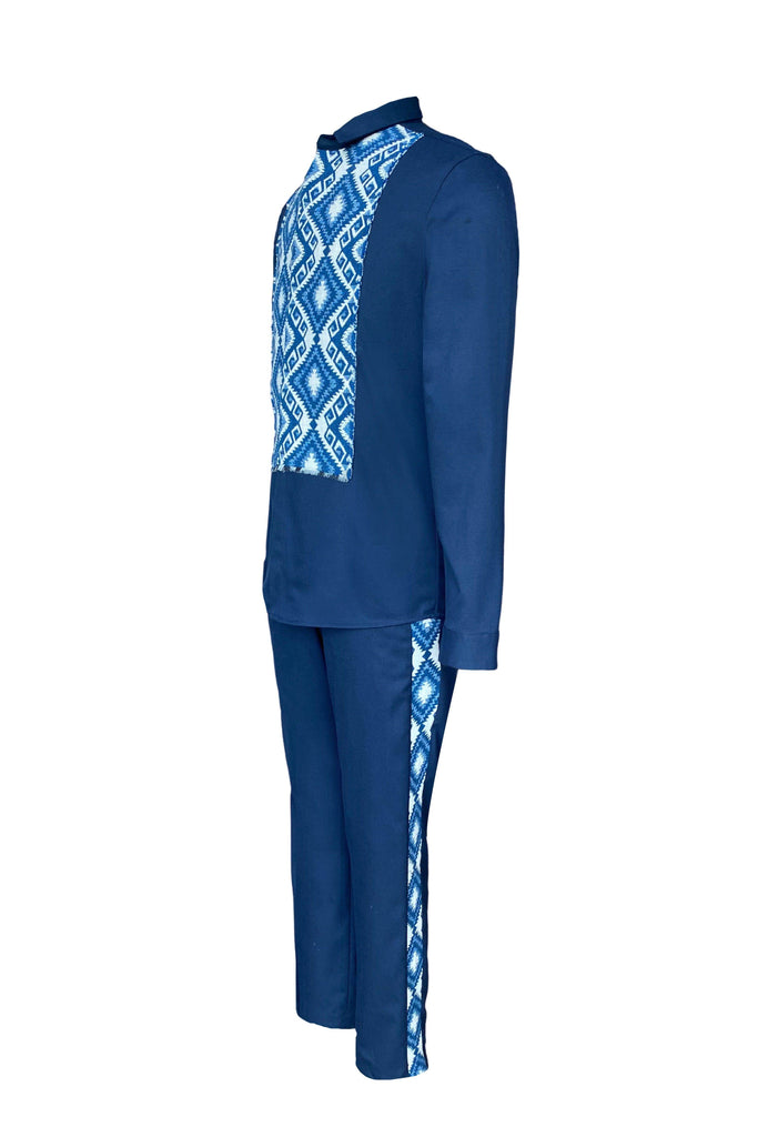 JACQUARD BIB SET - dash and dot dash and dot