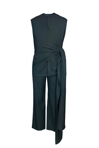 SIDE TIE SLEEVELESS SUIT - dash and dot