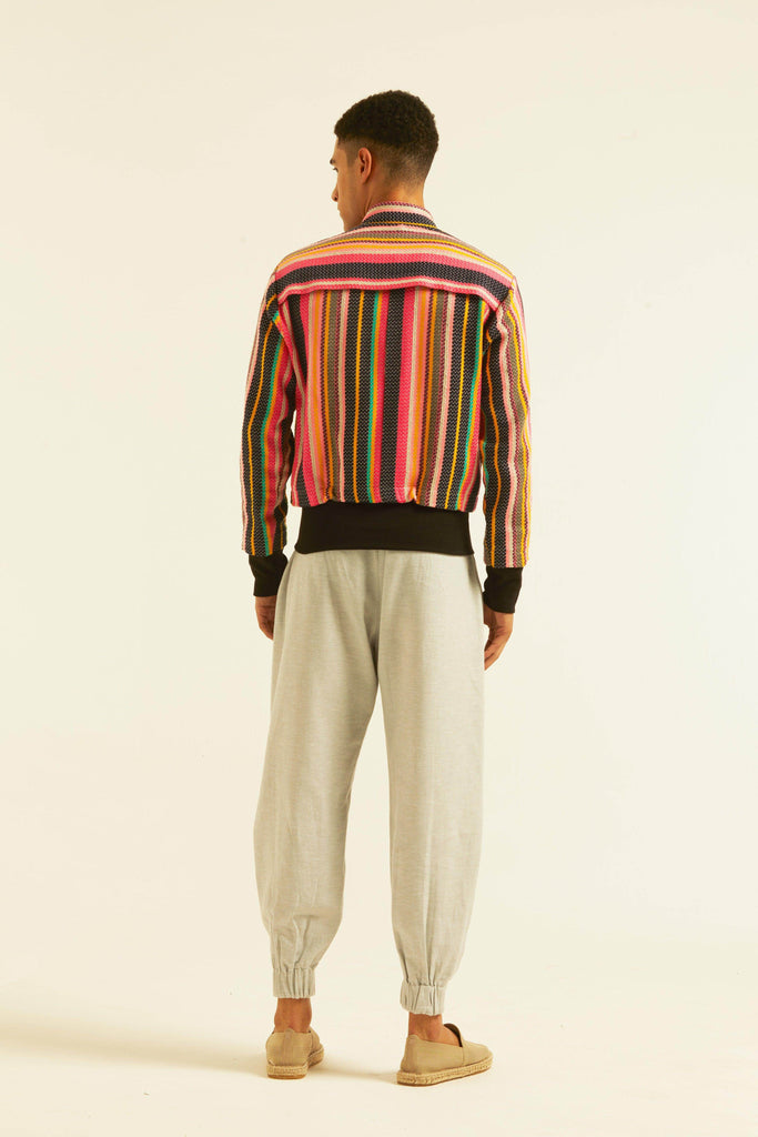 MULTI STRIPE BOMBER - dash and dot dash and dot