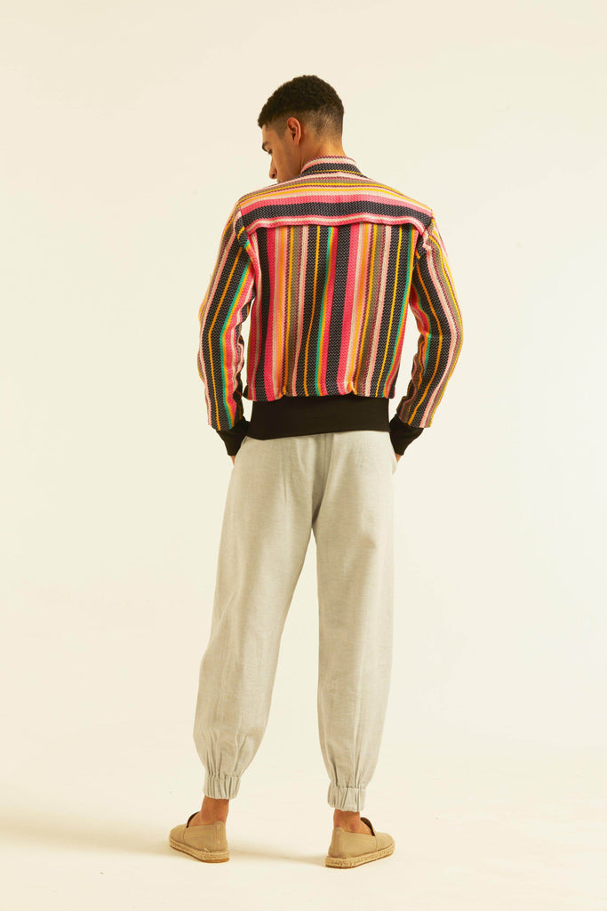 MULTI STRIPE BOMBER - dash and dot dash and dot