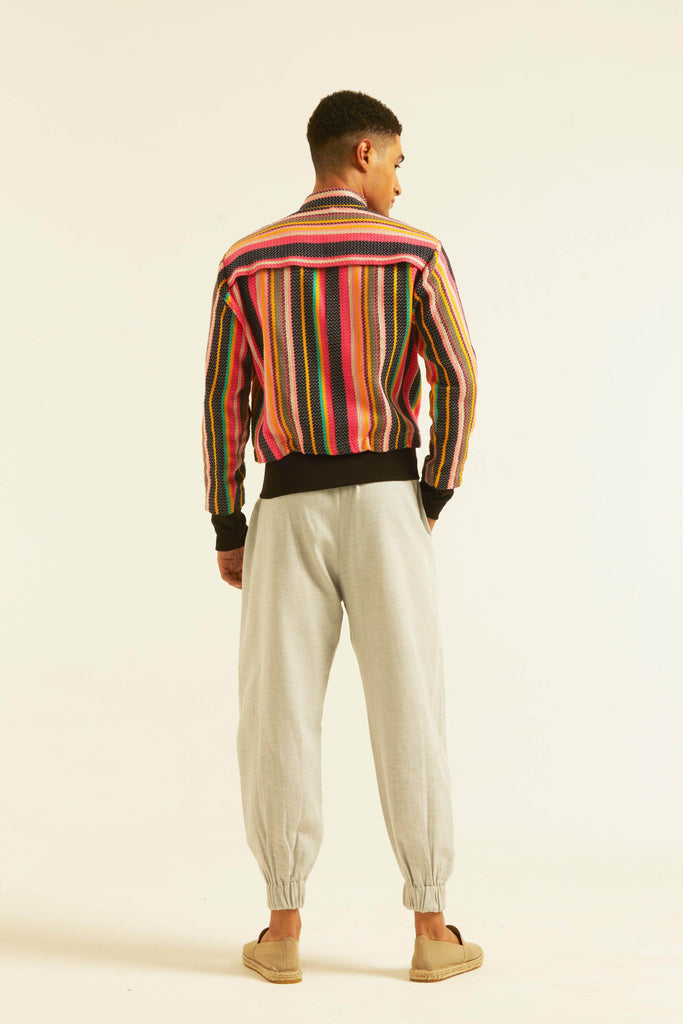 MULTI STRIPE BOMBER - dash and dot dash and dot