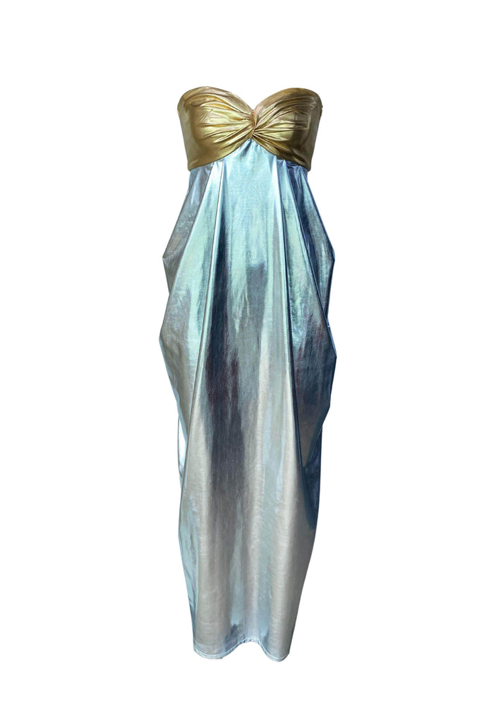 METALLIC BLOCK DRESS - dash and dot dash and dot