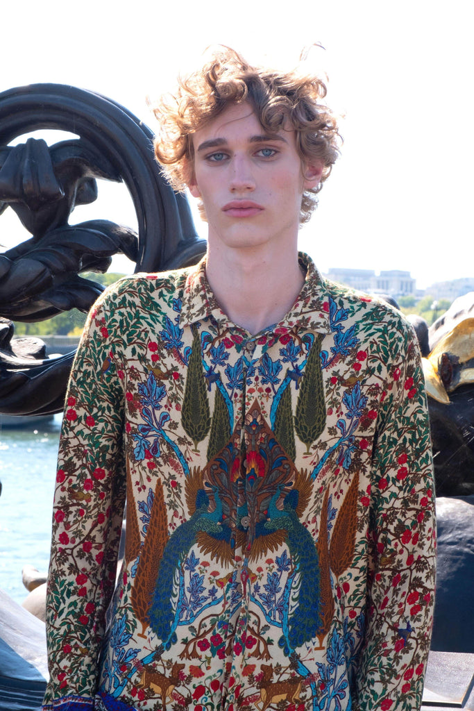 TAPESTRY PRINT SHIRT - dash and dot dash and dot