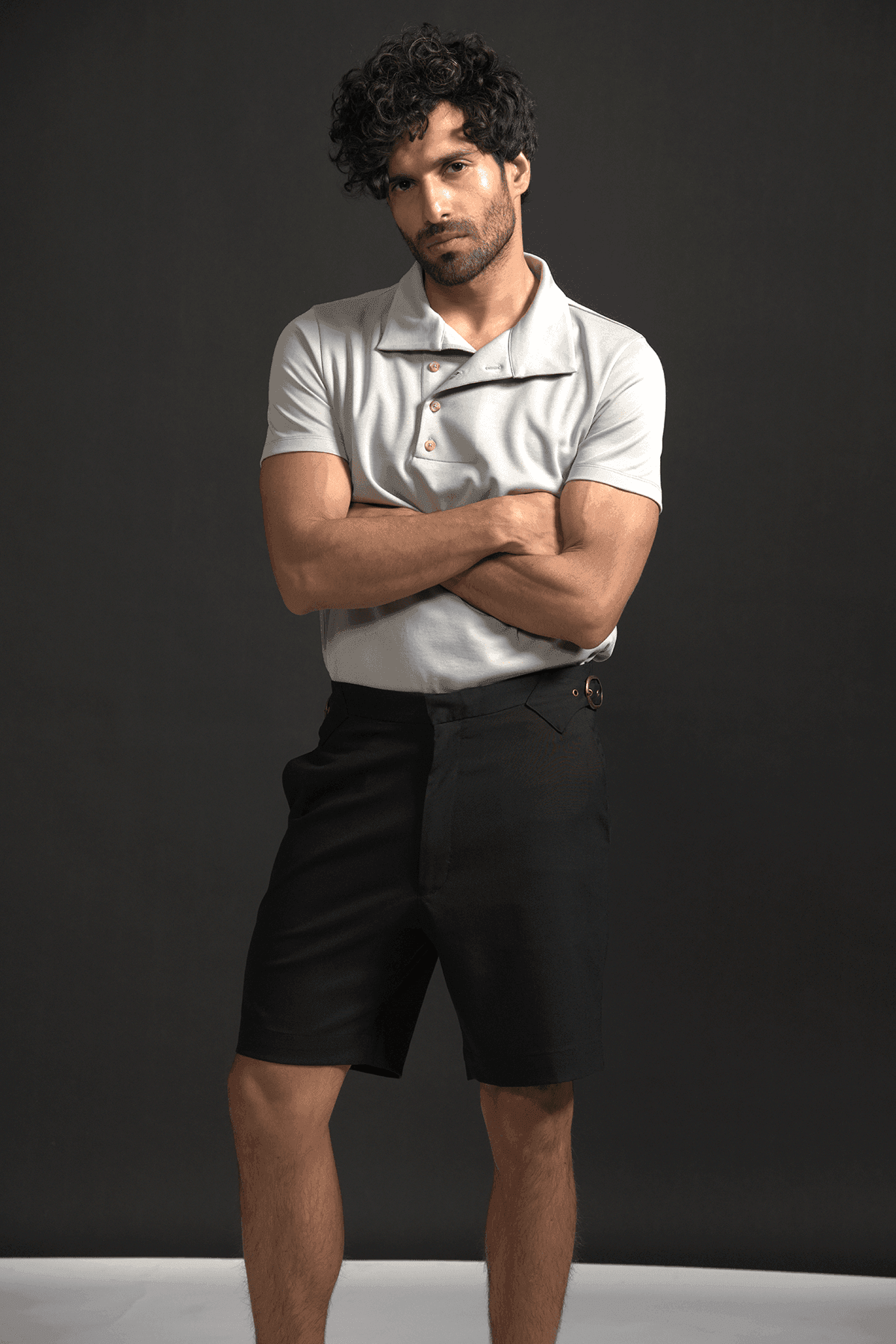 OFF CENTER PLACKET POLO - dash and dot