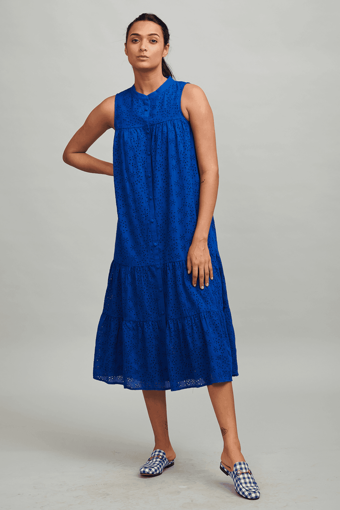 CUTWORK EMBROIDERY MIDI - dash and dot dash and dot