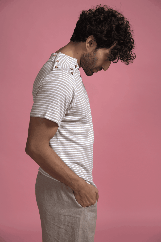 DOUBLE SHOULDER PLACKET POLO - dash and dot dash and dot