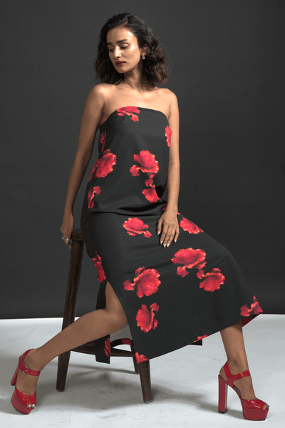 BLACK ROSE DRESS - dash and dot