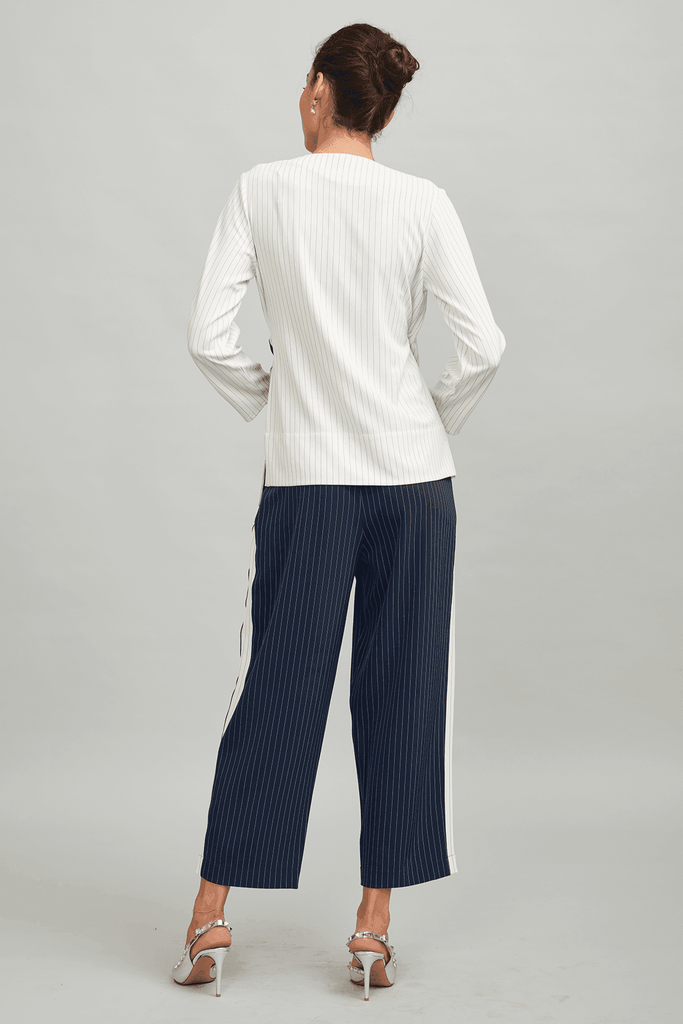 SIDE TIE STRIPE BLOCK PANT - dash and dot dash and dot