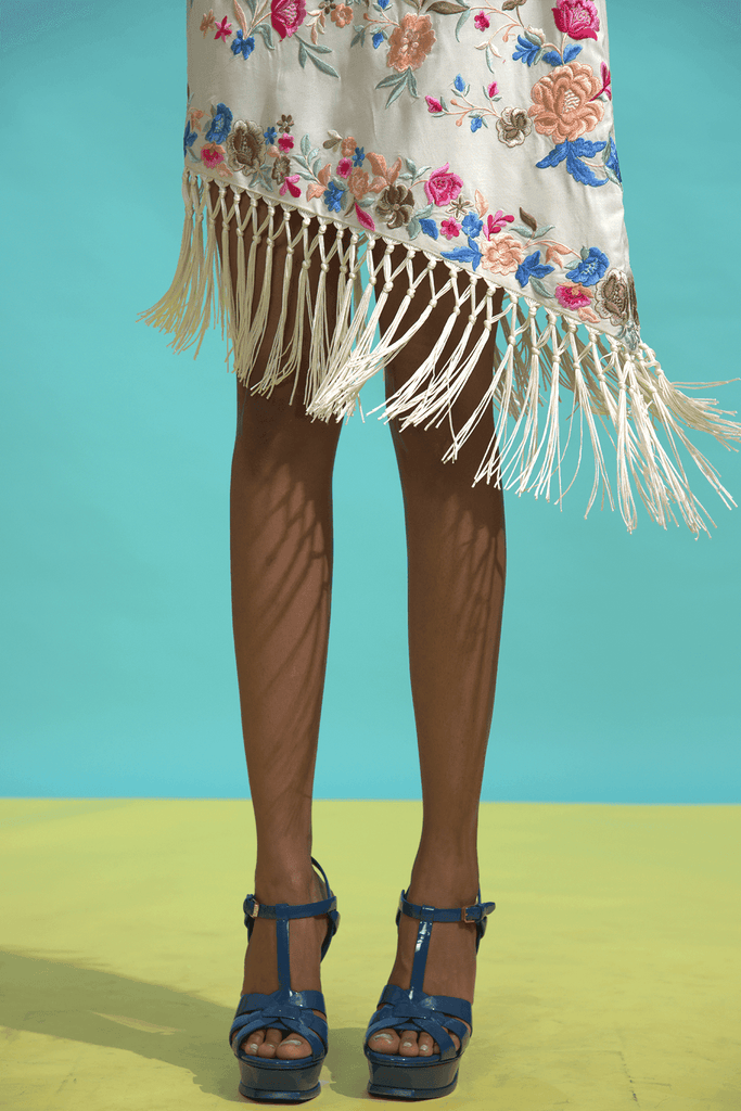MULTICOLOUR FRINGE HEM DRESS - dash and dot dash and dot
