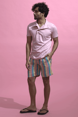 OFF CENTER PLACKET POLO - dash and dot