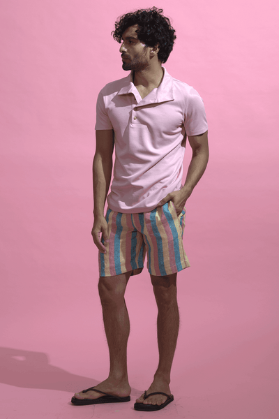 OFF CENTER PLACKET POLO - dash and dot