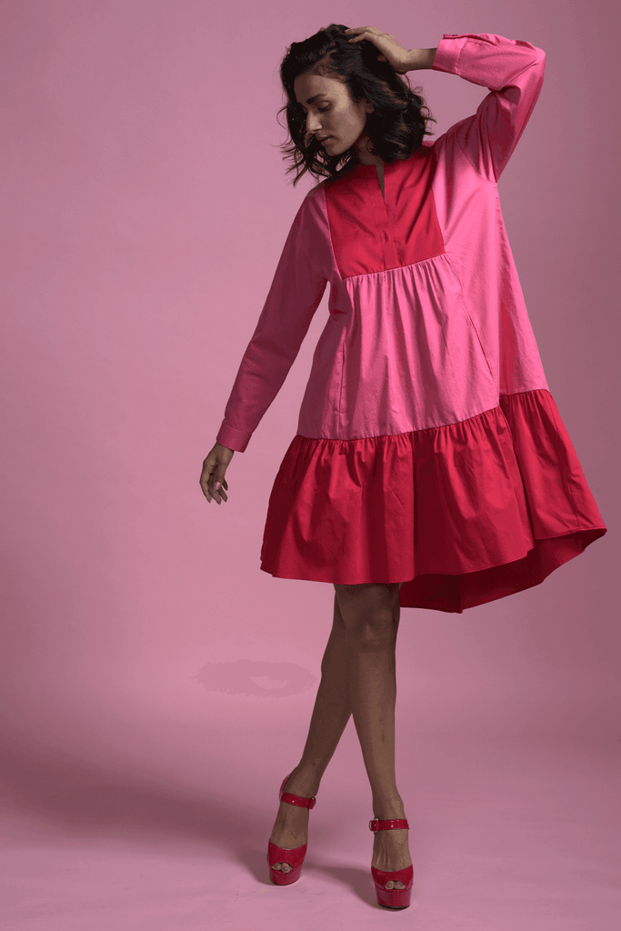 PINK/RED MIDI - dash and dot dash and dot