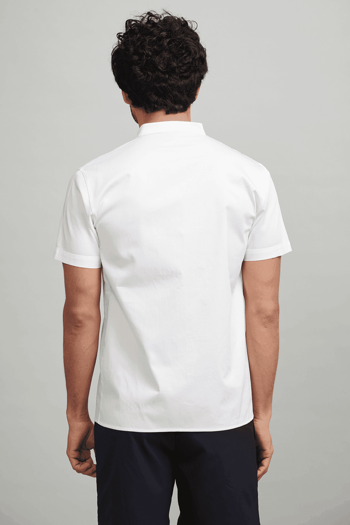 HALF SLEEVE KNOTTED BUTTON SHIRT - dash and dot dash and dot