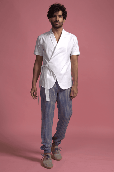 SIDE TIE HALF SLEEVE SHIRT - dash and dot