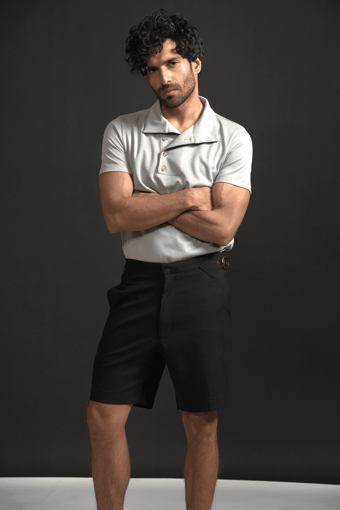 OFF CENTER PLACKET POLO - dash and dot dash and dot