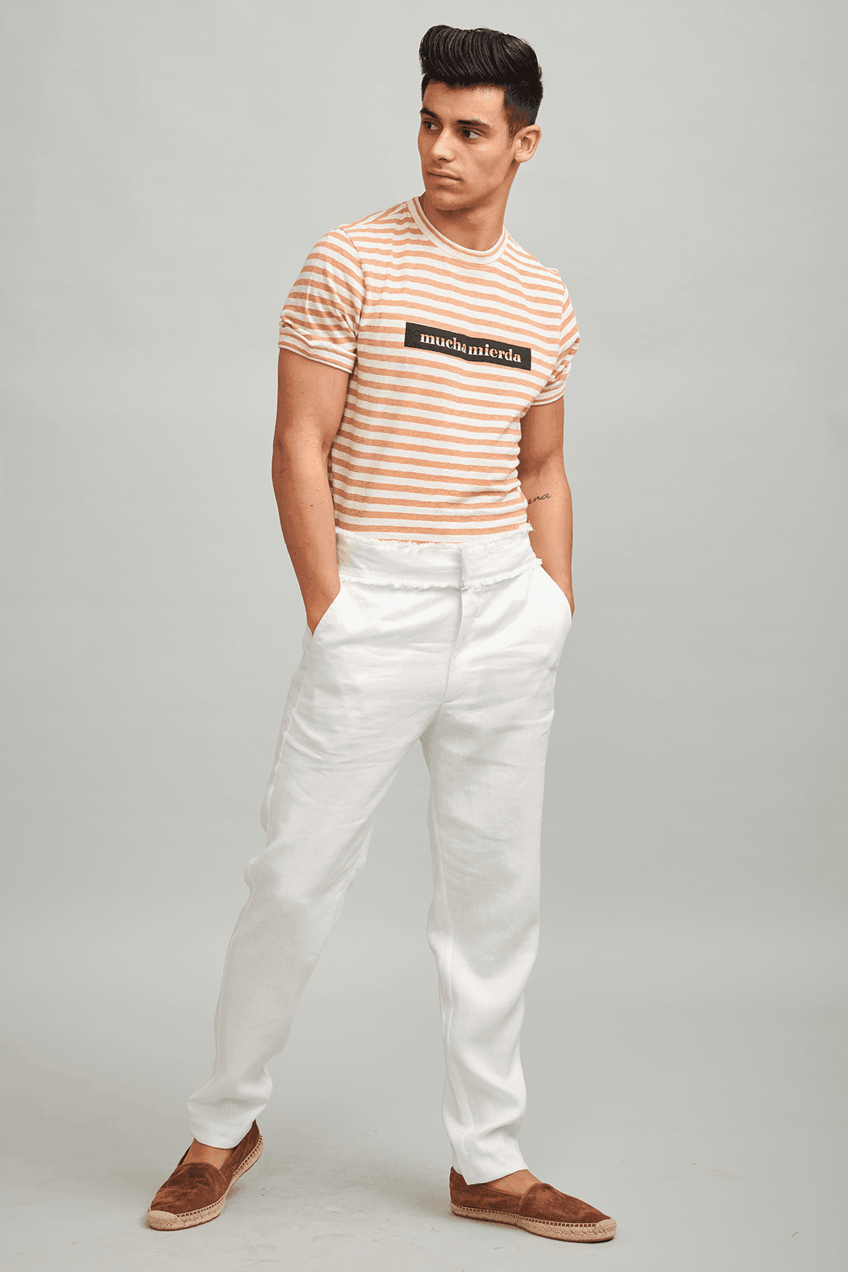 WHITE LINEN PANT - dash and dot