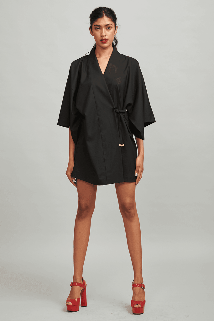 LINEN KIMONO DRESS - dash and dot dash and dot