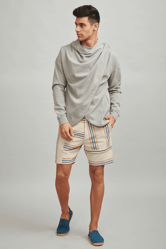 DOUBLE OVERLAP HOODIE - dash and dot dash and dot