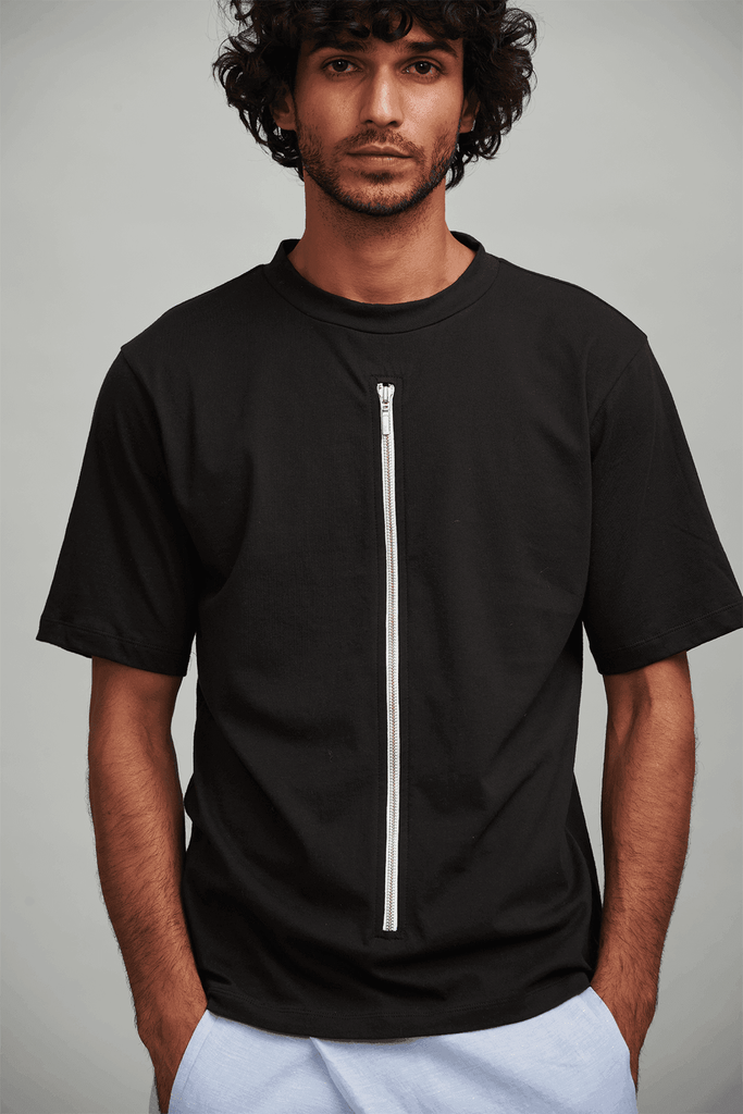 ZIP FRONT TEE - dash and dot dash and dot