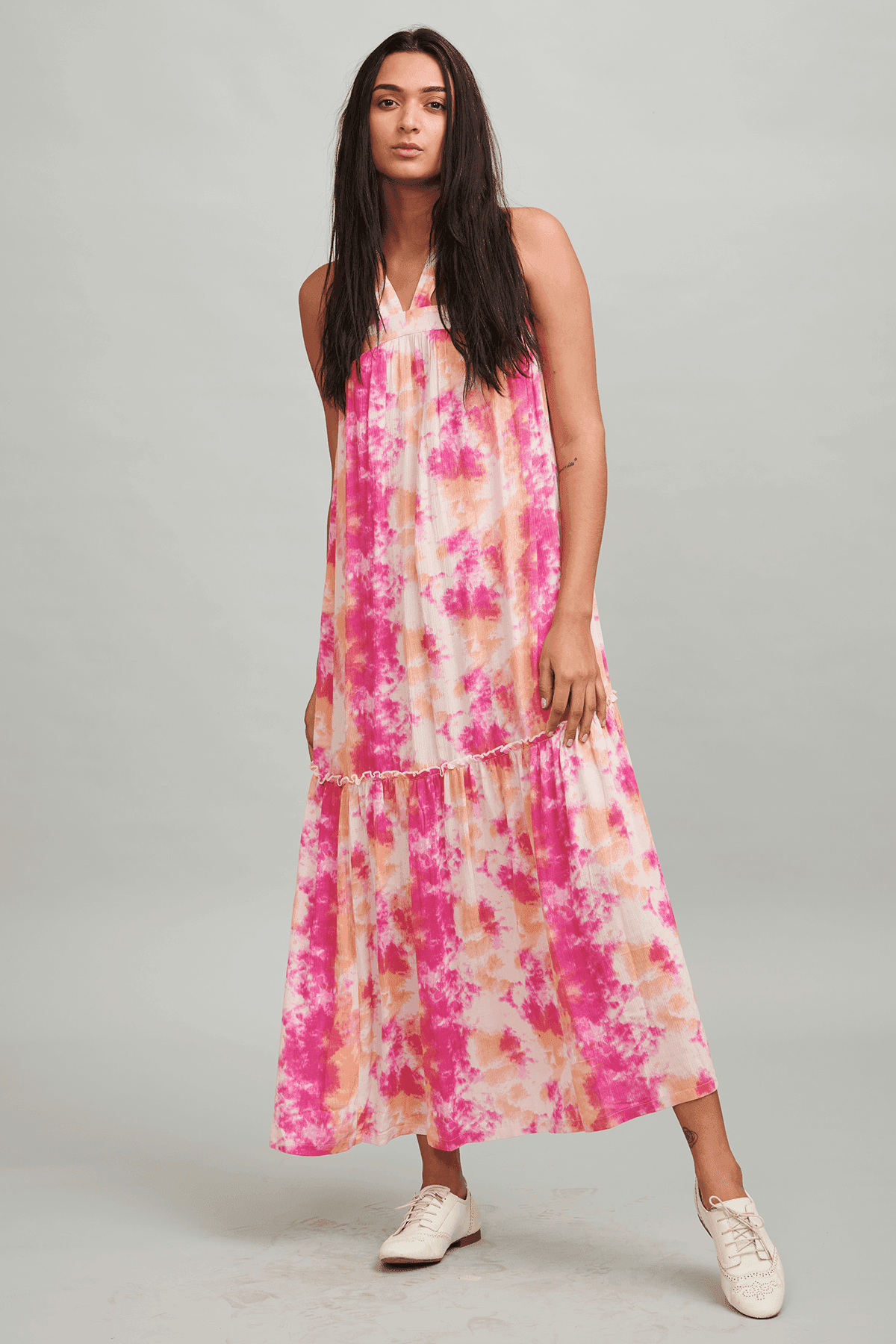 MULTICOLOUR TIE-DYE MAXI - dash and dot