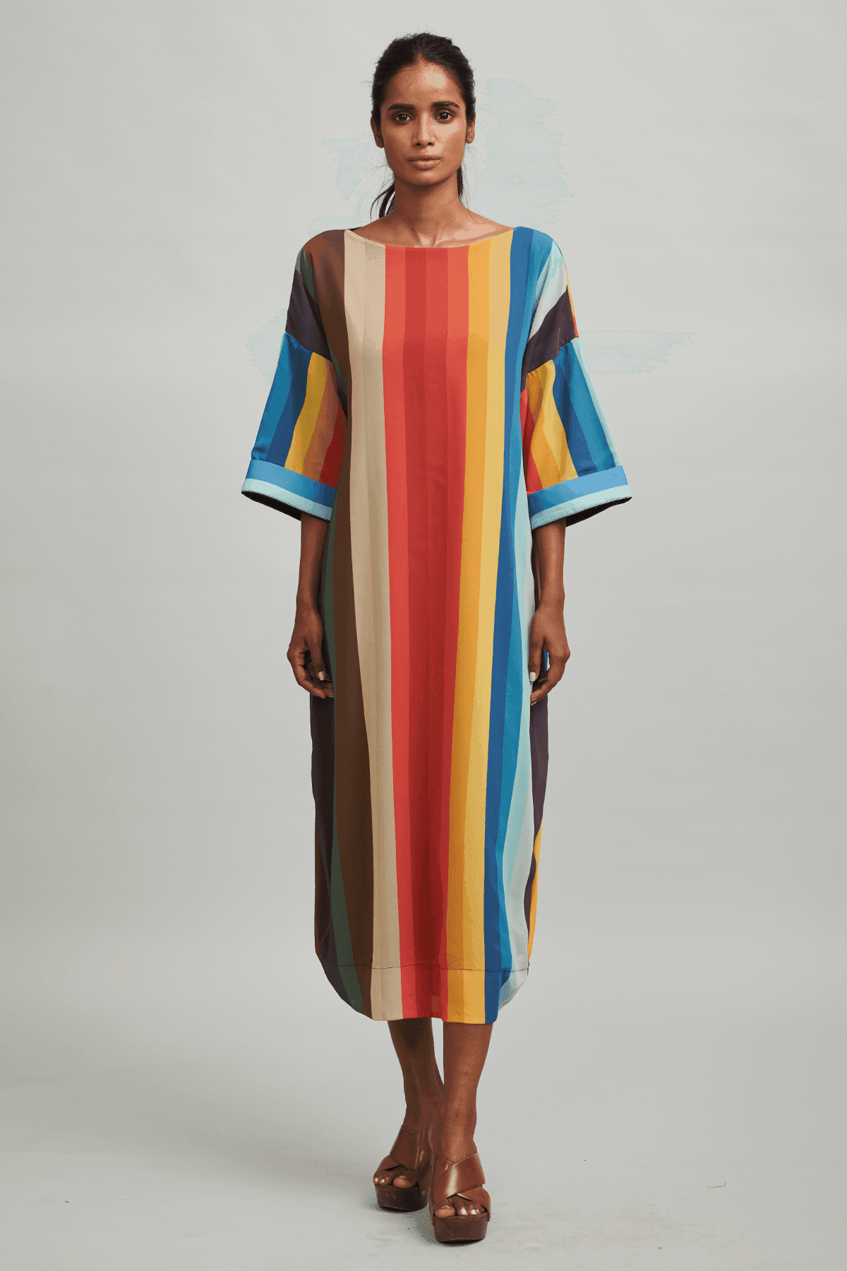 MULTICOLOUR STRIPE MIDI - dash and dot