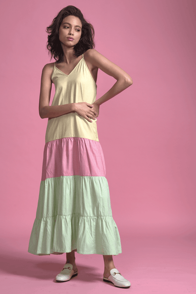 MULTICOLOUR TIERED MAXI - dash and dot