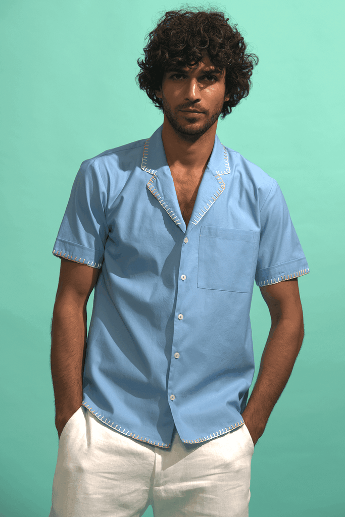 BLANKET STITCH SHIRT - dash and dot dash and dot