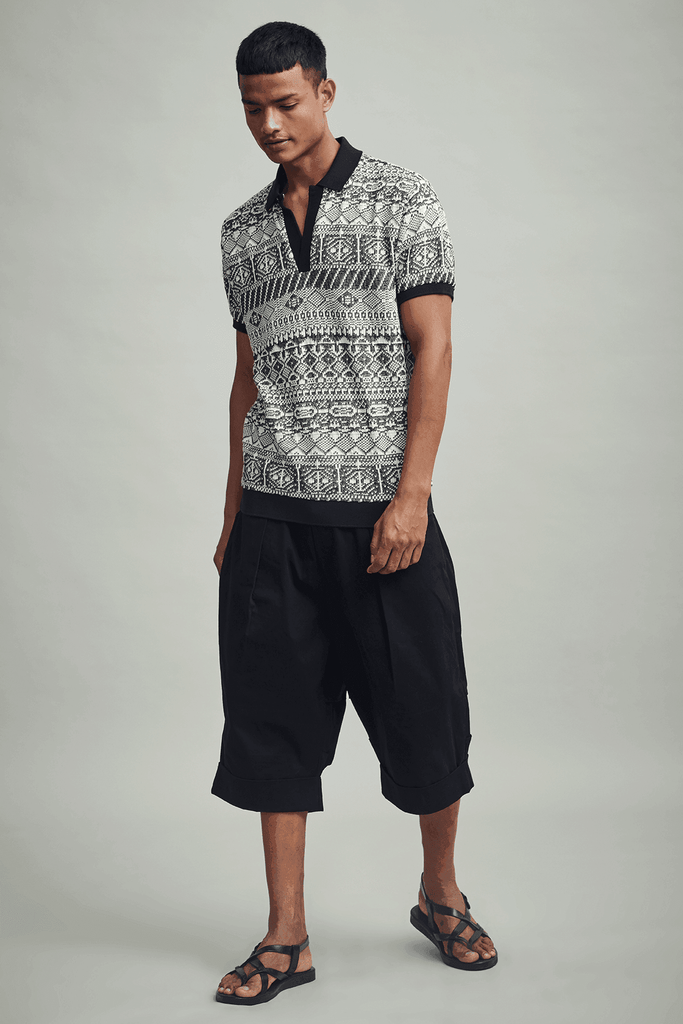 JACQUARD POLO - dash and dot dash and dot