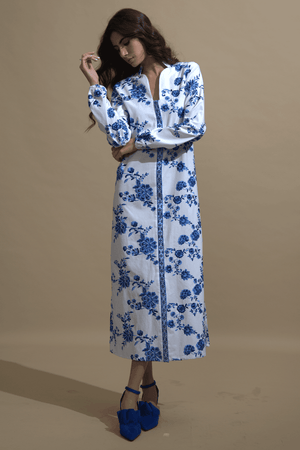 FLORAL EMBROIDERED MAXI - dash and dot