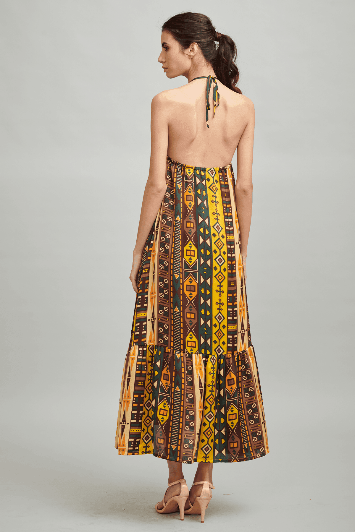 TRIBAL TIERED HALTER MAXI 2.0 - dash and dot