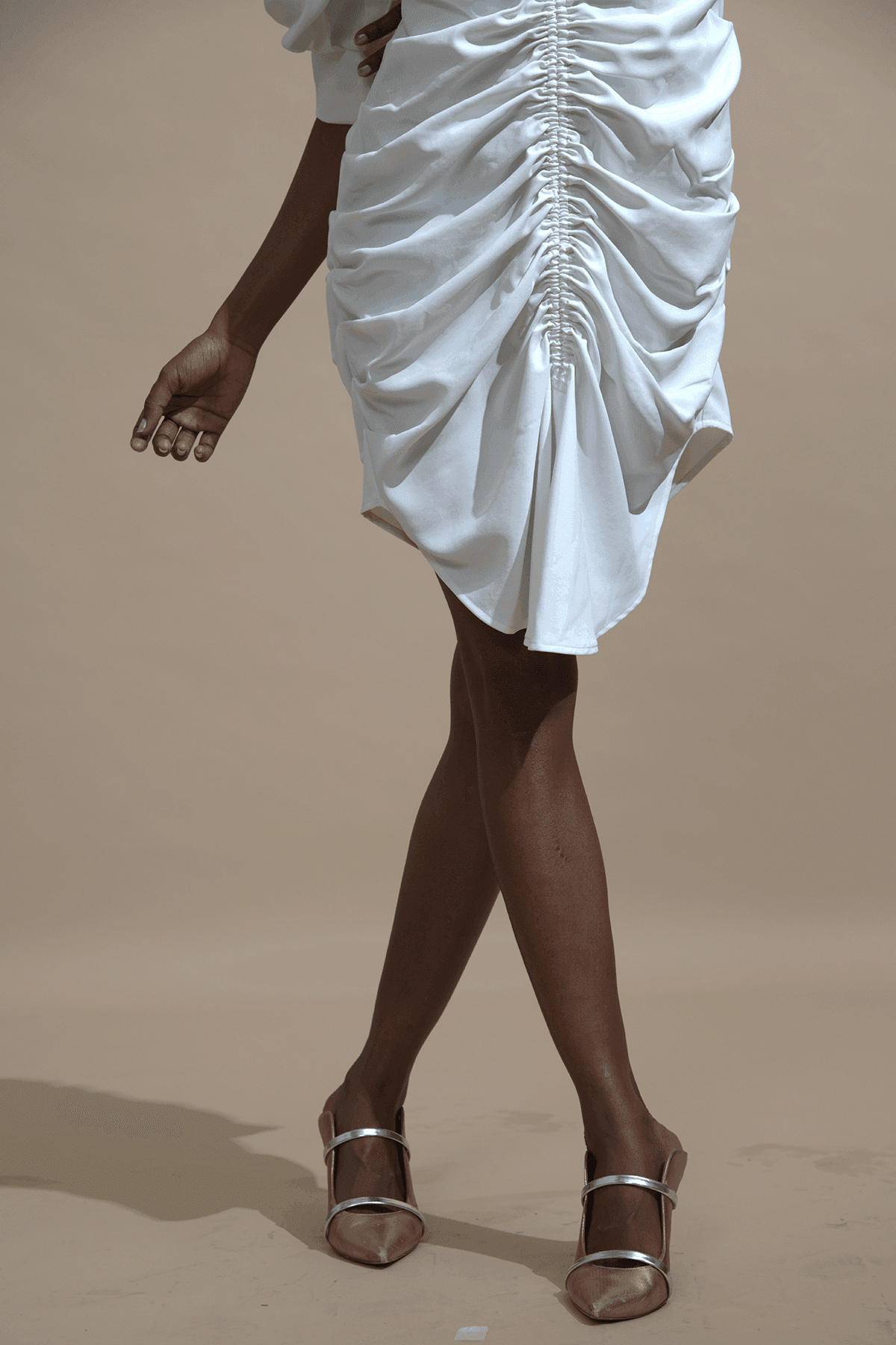 RUCHED FRONT DRESS - dash and dot