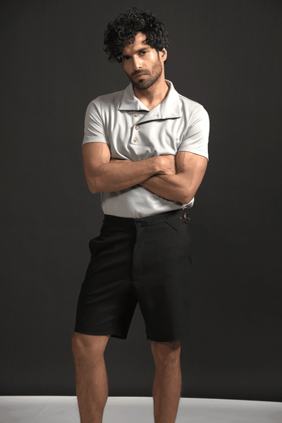 OFF CENTER PLACKET POLO - dash and dot